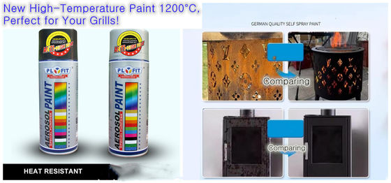 High-Temperature Enamel Spray Paint 400ml for Metal & Wood