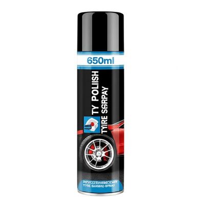 ISO9001 MSDS REACH Certified 650ml Eco-friendly Tyre Polish Spray for Waterproof and Dustproof Protection